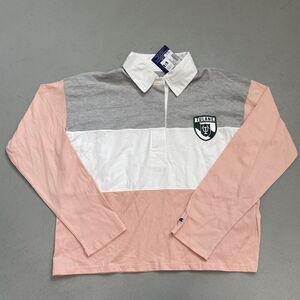 Tulane University Women's Cropped Long Sleeve Polo 2XL Champion Licensed NWT
